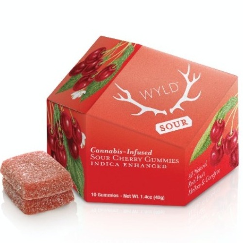 WYLD - 4 Pack Indica Sour Cherry Gummies $60